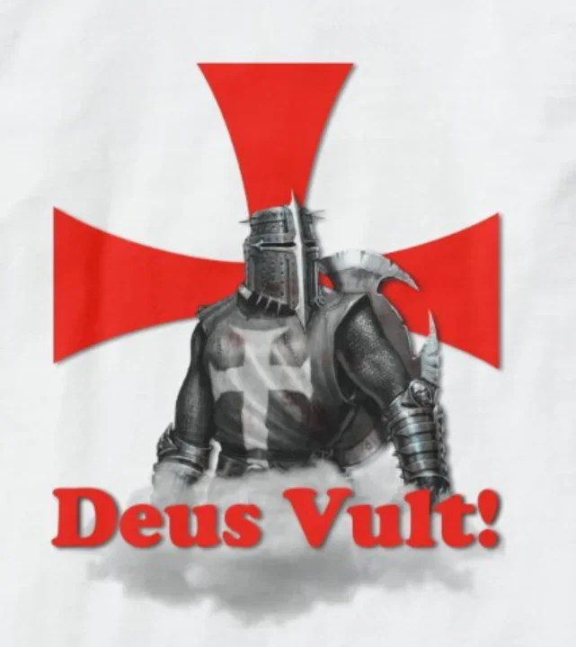 Deus Vult Knights Templar ߼ ڱ Ƽ, 100%  O- , ĳ־  Ƽ,  S-3XL, 