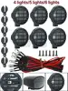 4/5/6pcs/set Led Spotlight Roof Light Lampshade For 1/10 Rc Crawler Car Axial Scx10 Ii Yikong Arrma Rc Car Parts 2