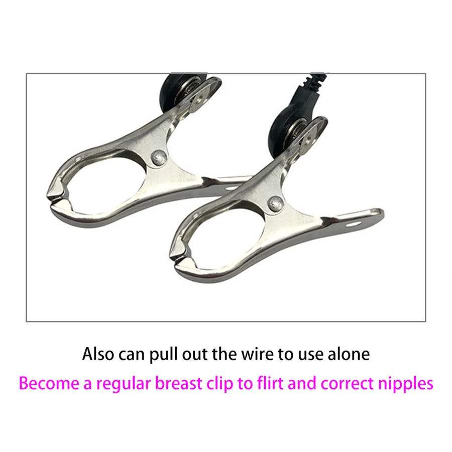 Electric Shock Nipple Clamps Medical Themed Toys Breast Pussy Massager Clitoris Clips Electro Stimulation Sex Toys Women nipple sex toys nipple clamps nipple clamp vibrator