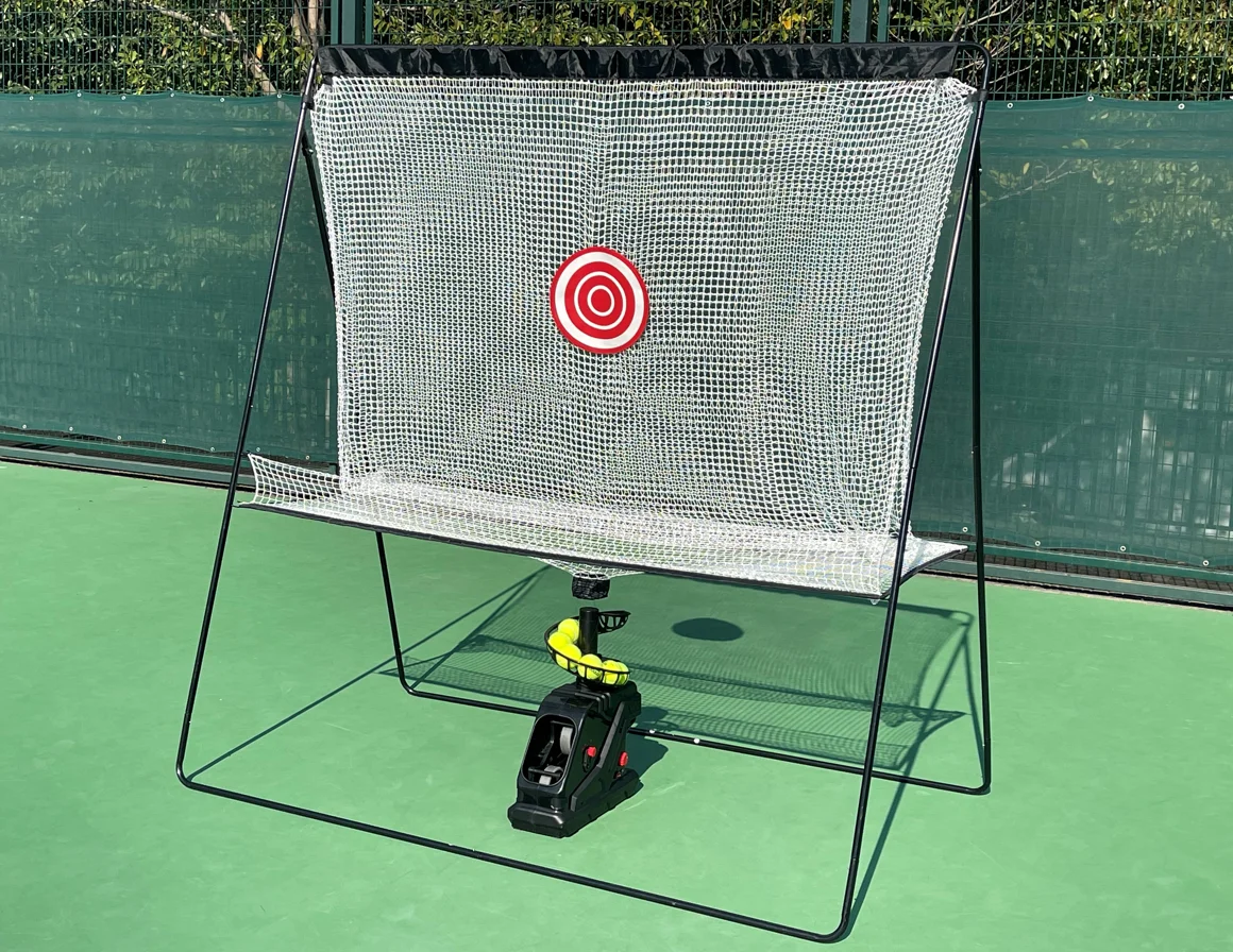 Pelota de lanzamiento automática portátil, máquina de servicio de tenis, máquina de entrenamiento de Sparring, ejercitador de enseñanza individual