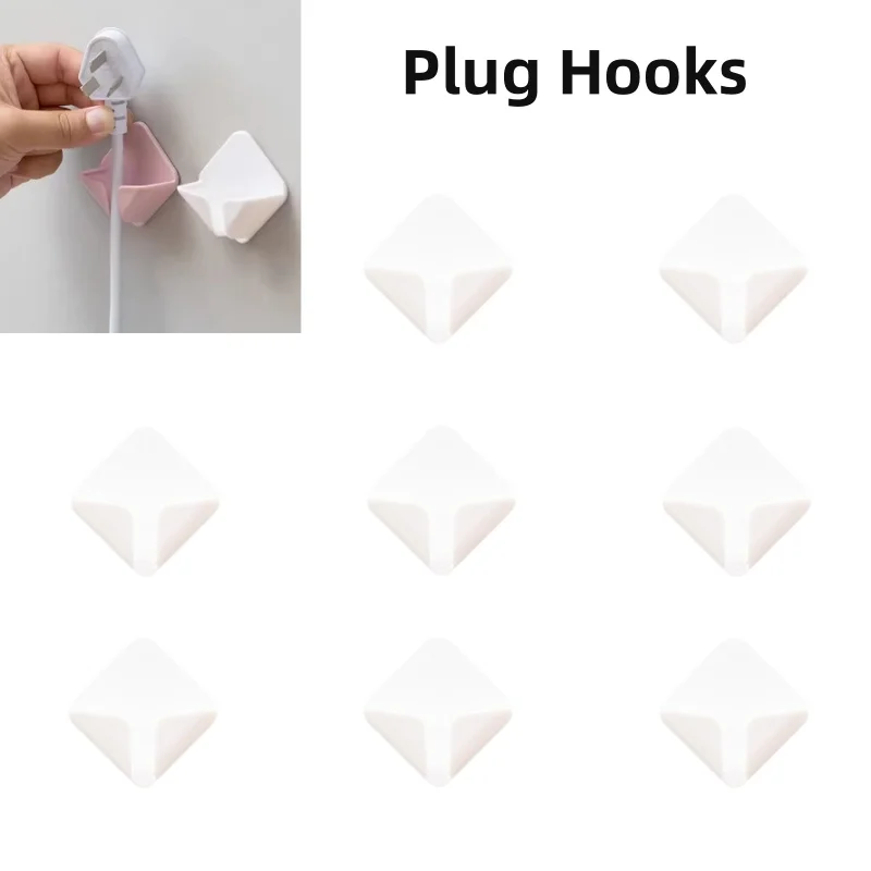 Plug Hooks Kitchen Organizer Self-adhesive Wall Hook Bathroom Razor Hook Toothbrush Holder Home And Decoration Wall Hanger