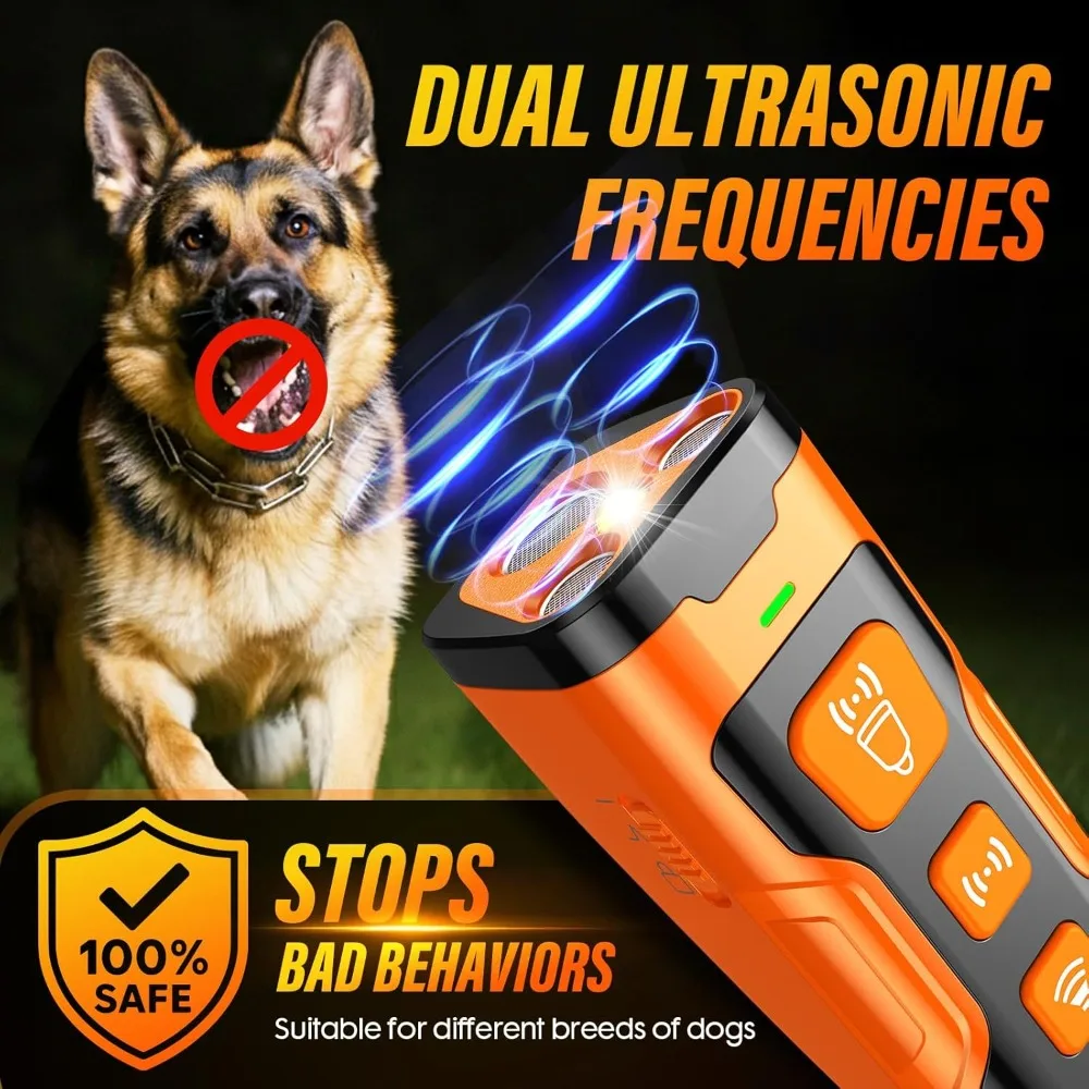 Dog Bark Deterrent Device, 6 Training Modes 23 FT Range Barks No More Indoors Outdoors Behavior Correct Safe&Humane Rechargeable 5