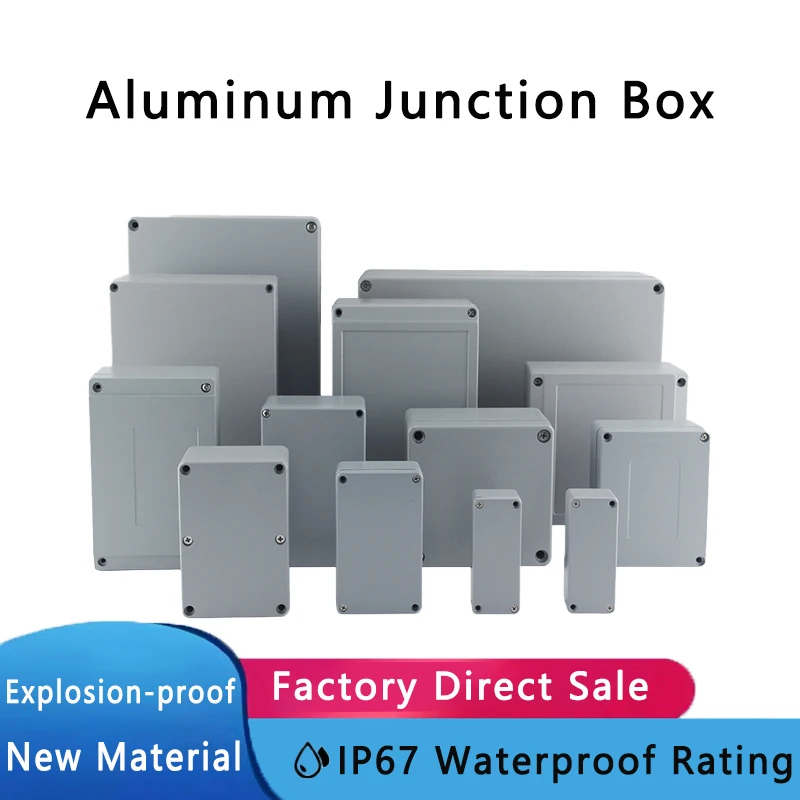 IP67 Cast Aluminum Waterproof Junction Box Outdoor Electronic Project Explosion-proof Sealed Enclosure Case for Electronic