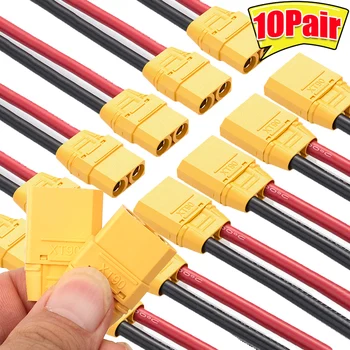 หัวต่อสายไฟแบบ XT90 ตัวผู้ ตัวเมีย พร้อมฝาปิดด้านหลัง สายซิลิโคน ตัวเชื่อมต่อสายไฟ อะแดปเตอร์ ปลั๊กสำหรับแบตเตอรี่ RC Lipo 1