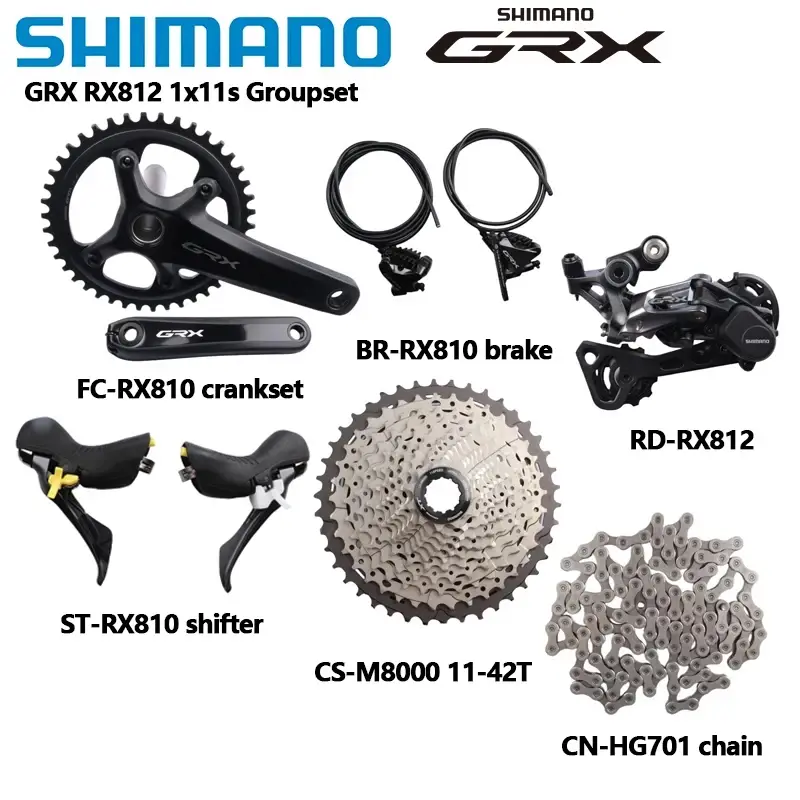 Shimano GRX RX810 RX812 1X11s Groupset 170mm 172.5mm 40/42T