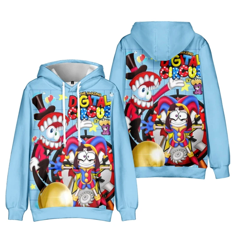 

Удивительные цифровые цирковые графические толстовки с 3D рисунком, анимационная одежда для мужчин и женщин, повседневные толстовки, пуловеры, свитшоты, топы