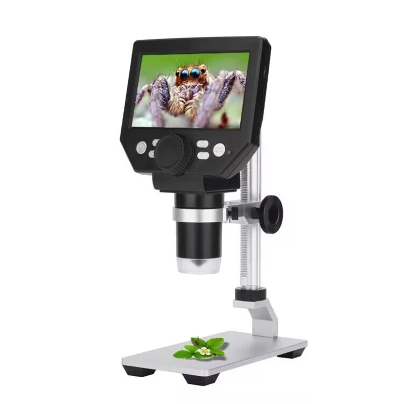 

4.3 Inch LCD Digital Microscope 1000X, 1080P Soldering Microscope Video Record, Zoom Focusing, 8 LED Fill Lights, Metal Stand