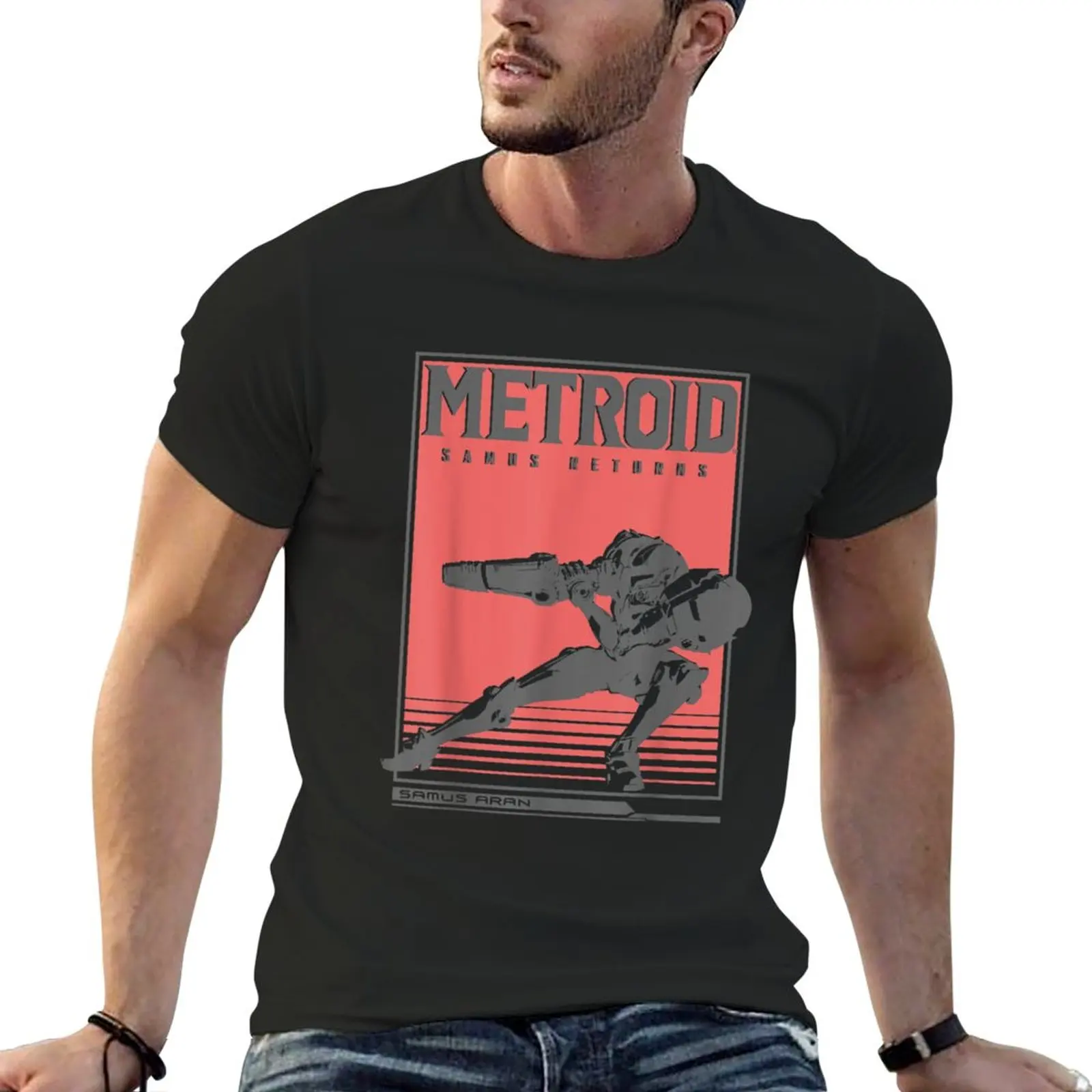 

New Metroid Samus Returns Side Pose T-Shirt vintage t shirt T-shirt for a boy Oversized t-shirt tshirts for men