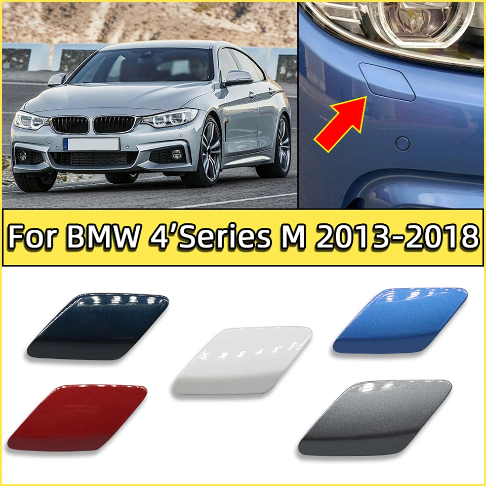 Car Headlights Washer Nozzle Cover Shell Cap For BMW 4 M-Sport Bumper F32 F33 F36 2013 2014 2015 Painted