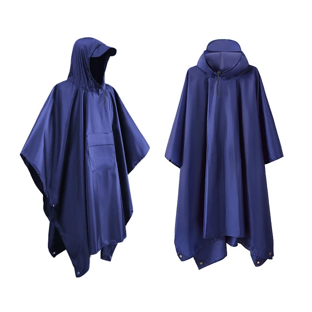 Hordozható 3 Az 1 -Ben Eső Kabát Túrázás Kemping Multifunkcionális Esőkabát Poncho Szőnyeg Napellenző Tartós Kültéri Tevékenységek Esőfelszerelés - Image 3