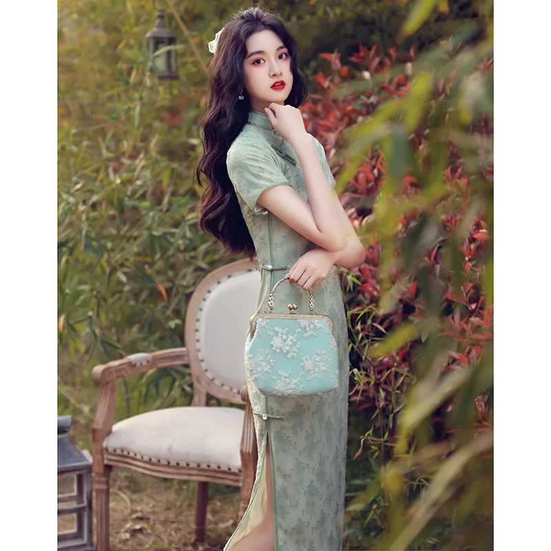  ߱ Ÿ  ī  ư ̵   ġĿ 巹,  2022 Ƽ 巹 Qipao 2xl