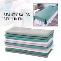 Couverture de Table de Massage de beauté, drap de lit pour Salon de Spa avec trou pour le visage, Table de Massage pour Salon de beauté, matelas 1