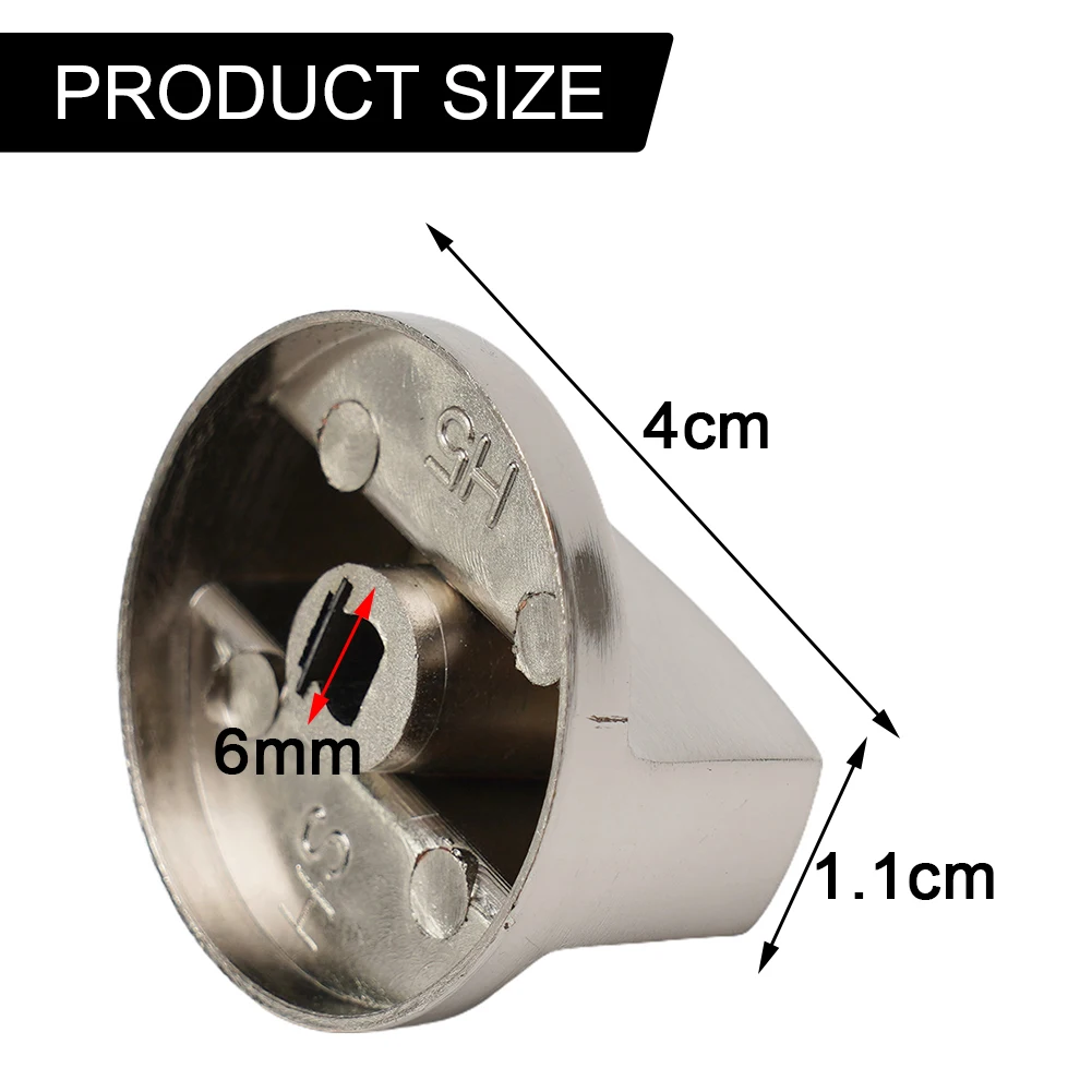Gas Stove Control Knobs 4pcs 6mm Gas Stove Knobs Cooker Oven Hob Rotary Switch Control Parts