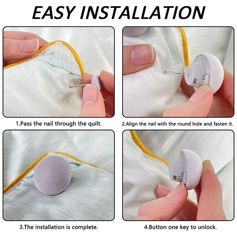 Making the Bed Sheet Cosis Has a 1 € Quilt Clip 4/8PCS Beach Towel Clips Anti-slip Assembly Closet for Clothes One-touch Unlock