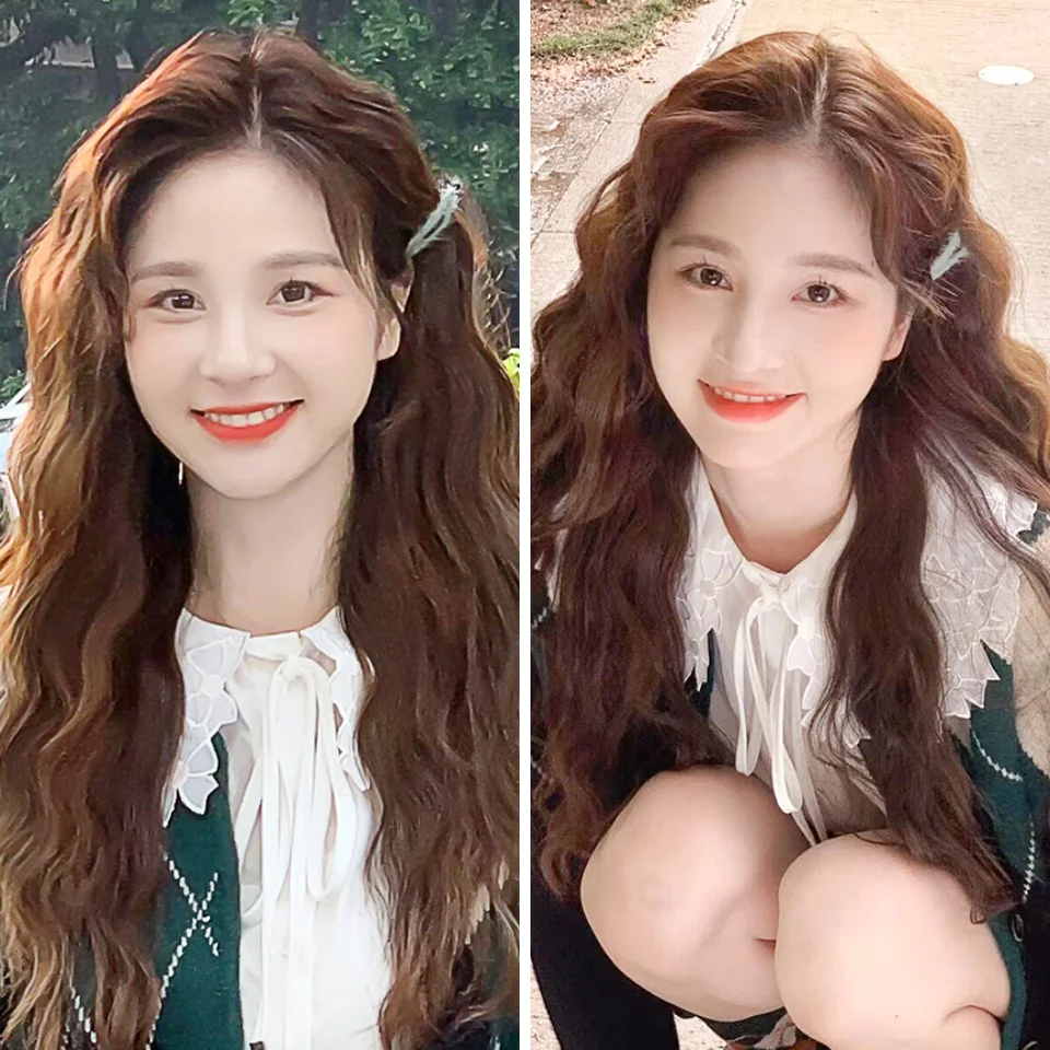 Synthetic Brown Wavy Lace Front Wig for Women