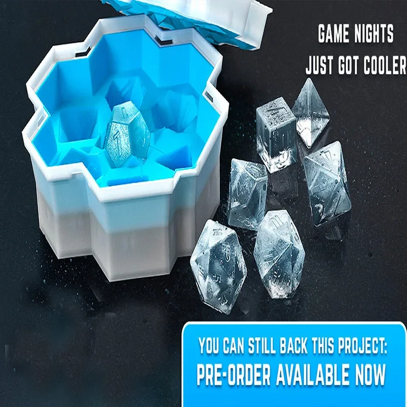 Ice Dice Ice Lattice Dice Dragon and Dungeon Sieve Cube Mold Bucket Game Tray Sieve Cube Mold Champagne