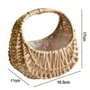 Willow Rattan Woven Basket Wicker Half Moon Storage With Handle Sturdy Small Flower Basket Flower Basket Picnic Container 6
