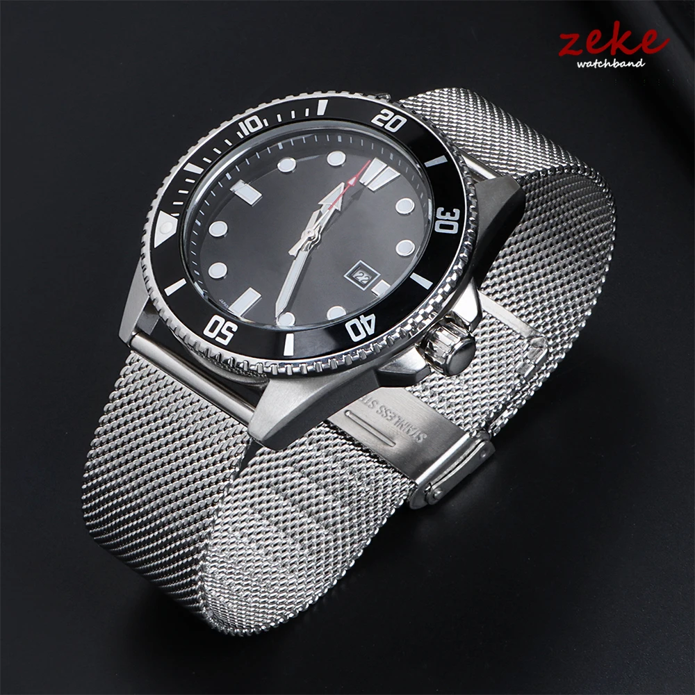 Elegant Milanese Stainless Steel Mesh Watch Band - Multiple Widths