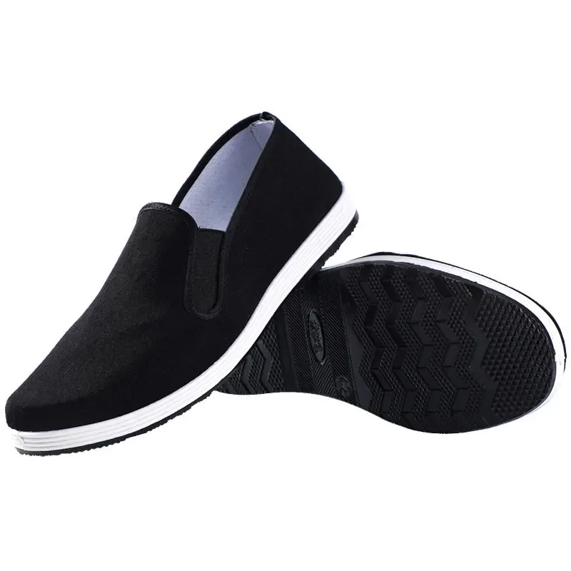 Beijing Men's Cloth Shoes Anti-slip Wear-resistant Lightweight Breathable Street Stall Work Black Cloth Shoes