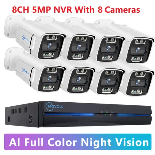 MOVOLS 8CH 5MP 8MP POE Security Camera System Two Way Audio 8MP NVR Kit CCTV Outdoor IP Camera H.265 P2P Video Surveillance Set - Image 10