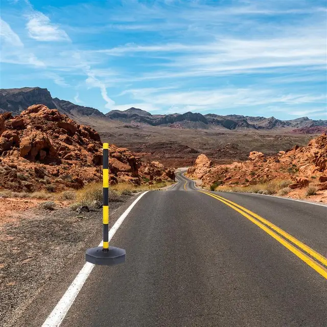2Db Biztonsági Forgalmi Kúpok Figyelmeztető Oszlop Delineator Posztkúp Parkoló Akadályok Út Úti Kúp Kúpos Barikád Alapjel - Image 5