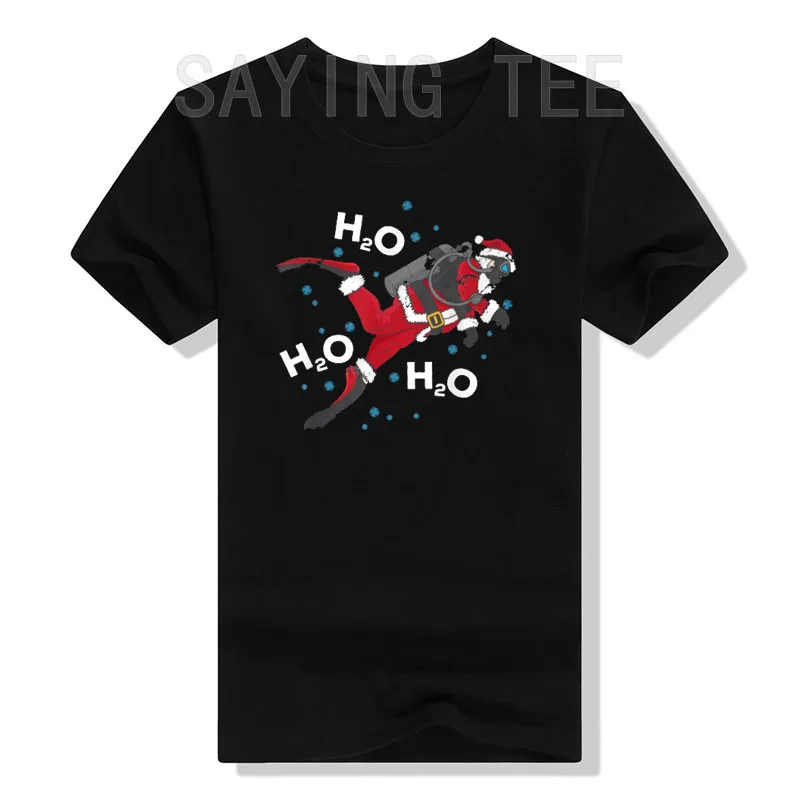 

Funny Santa Claus Diving H2O H2O H2O Pun Scuba Gift Classic T-Shirt Cute Diving-Lover Christmas Costume Gifts Graphic Tee Tops