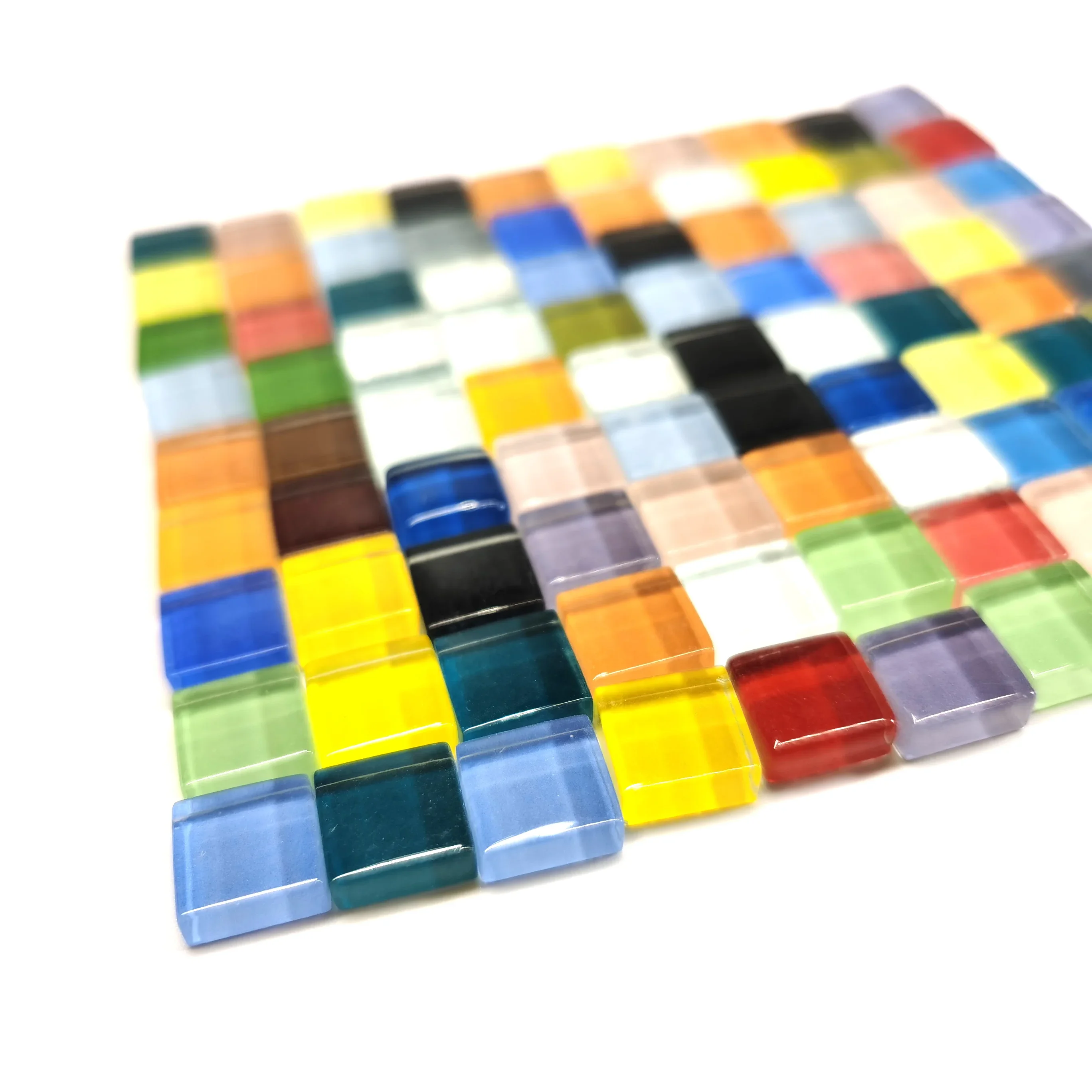 90pcs 1cm Square Glass Mosaic Tiles DIY Mosaic Craft Materials glass mosaic tiles diy mosaic supplies