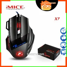 

New iMICE X7 Wired Gaming Mouse 7 Buttons Optical 5000DPI Professional Mouse
