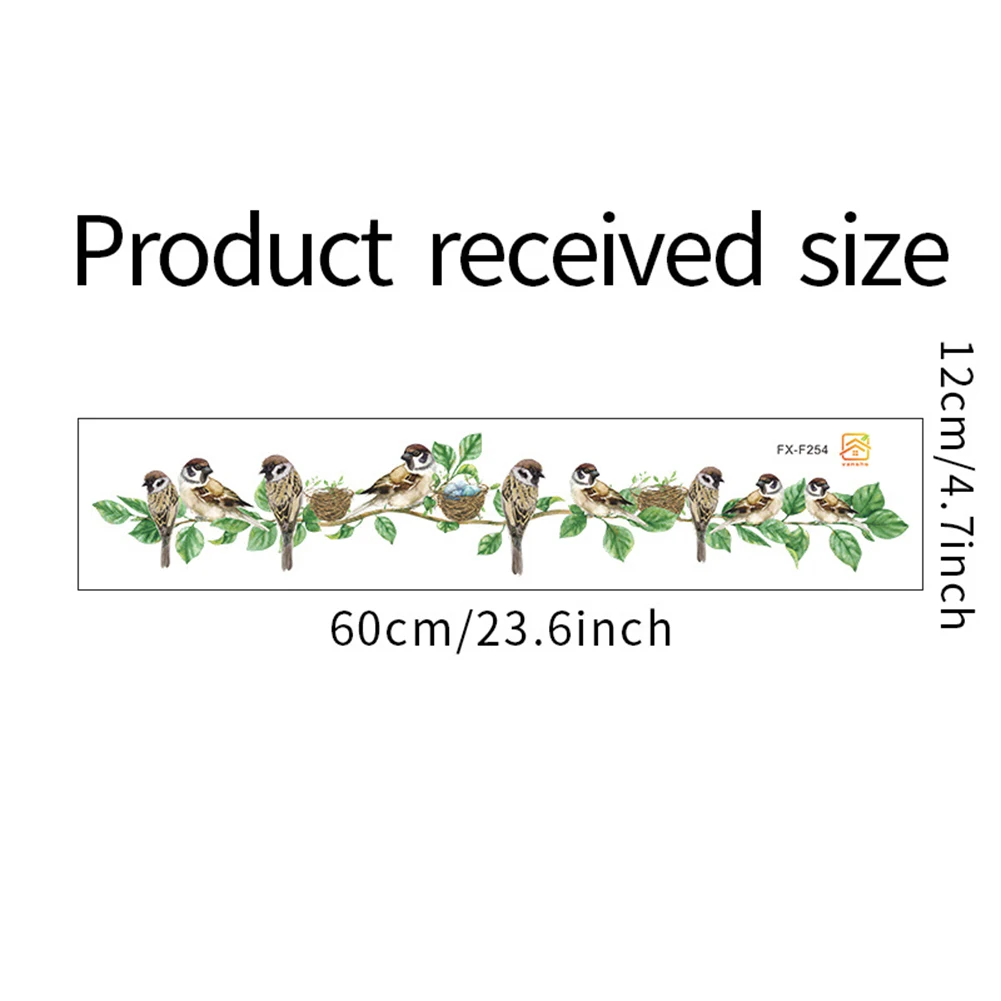 

Bird Vine Wall Stickers Sofa Background Vinyl Wall Art DIY Home Decoration Kids Bedroom Living Room Decal Mural