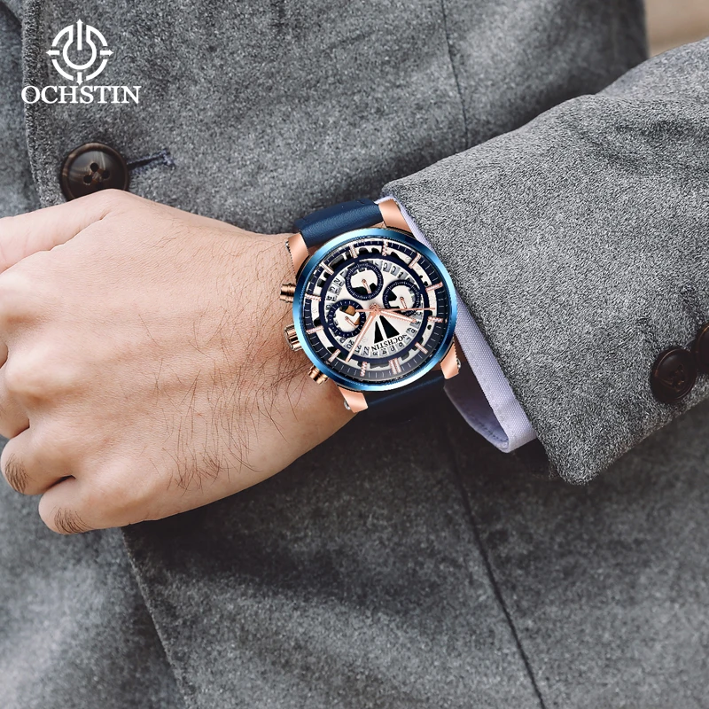 Ochstin original brand pilot series business high-end watches multi-functional quartz movement quartz men's watches