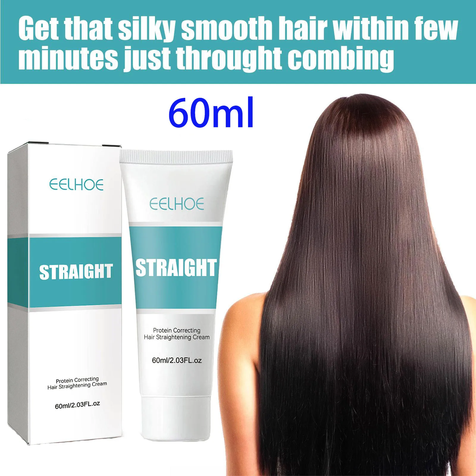 keratin hair cream 60ml Keratin Hair Straightening Cream Damaged Hair Treatment Smoothing Protein Correction Cream Faster Straightening