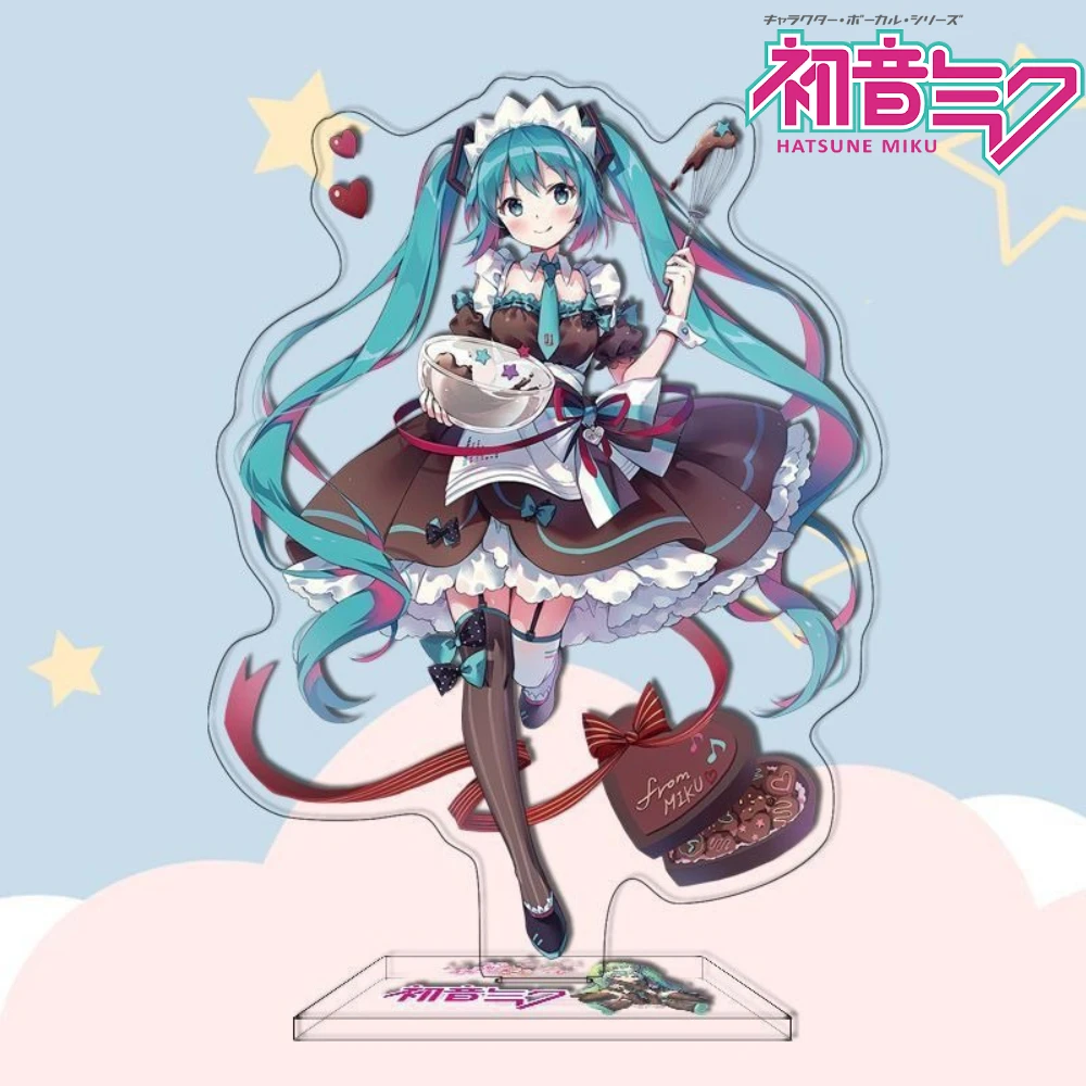 Hatsune Miku – présentoir de figurines sur pied, personnage d'anime en acrylique, chanteur virtuel pour décoration de bureau, cadeau de Collection de fans