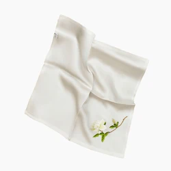 Embroidery Women's Silk Handmade Embroidery Silk Scarf Red Veil Gift Suzhou Silk Square Scarf Mulberry Silk Handkerchief
