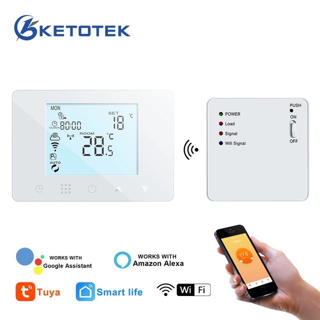 Wifi Smart Thermostat for Gas Boiler Water Heating RF Wireless Energy  Saving Temperature Controller Work with Tuya Google Alexa - AliExpress