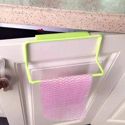 Plastic Hanging Holder Towel Rack Multifunction Cupboard Cabinet Kitchen Hanger Door Back Holder Home Storage Organizer