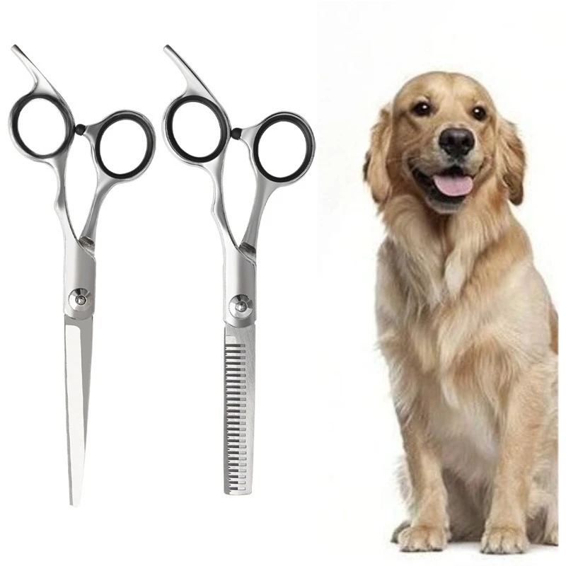 القط الكلب الاستمالة المهنية قص الشعر مقص الفولاذ المقاوم للصدأ الحيوانات الأليفة الشعر التشذيب أداة الكلب مشط للعناية بالحيوانات الأليفة المنزلية