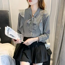 

CGC 2022 Spring Vintage Blouses Women Shirt Casual Long Sleeve Oversized Shirt Korean Fashion Top Women Loose Elegant Blouses