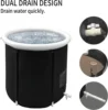 Portable Ice Bath Tub, Foldable Bathtub for Adult Inflatable Outdoor Cold Plunge Tub Freestanding Bathtub Hot Tub Spa Tub 4