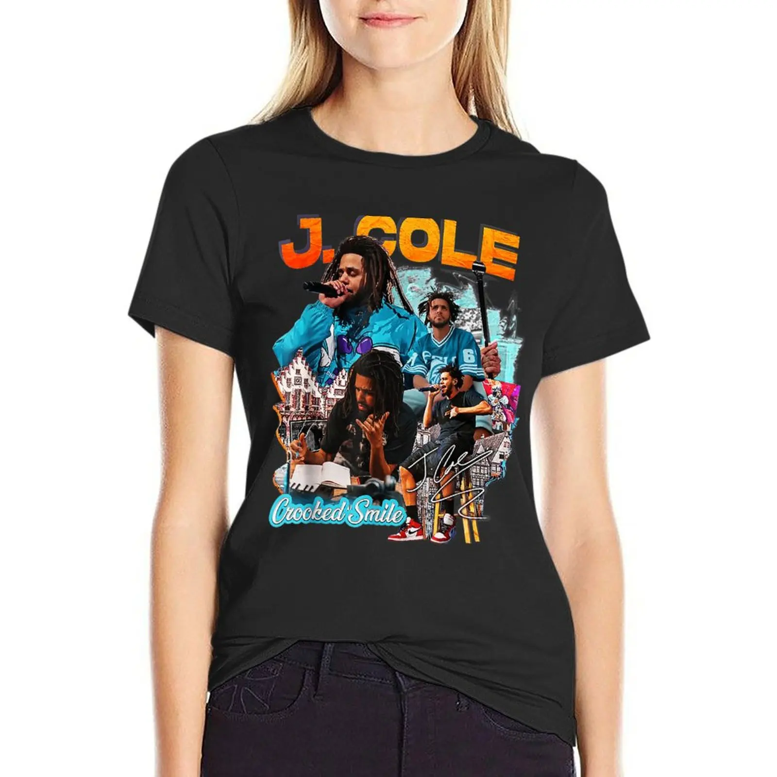 

J-Cole-Tee-Rapper-Retro-Vintage Men Women T-Shirt vintage clothes oversized t-shirt dress for Women sexy