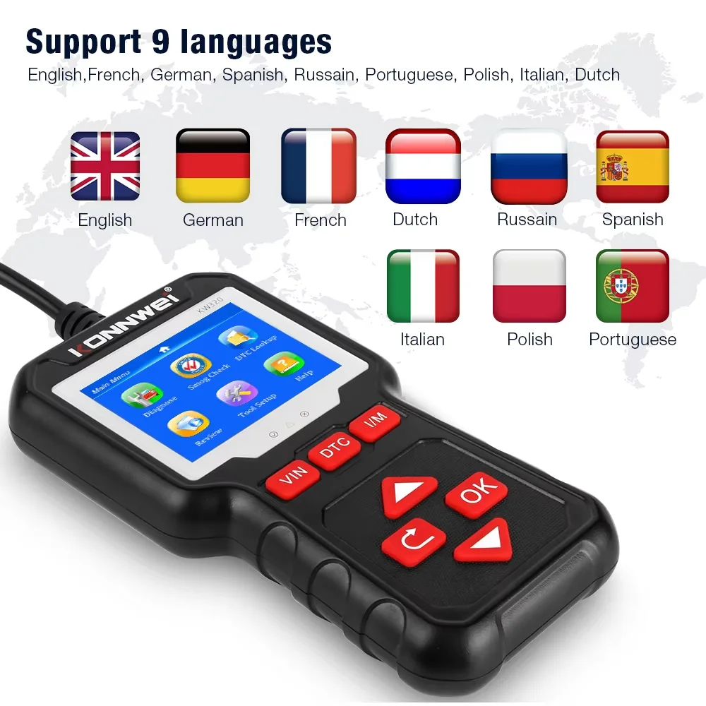 KONNWEI KW320 Obd2 Car Scanner Auto Tools Obd 2 Diagnostic Tool 2024 Professional Automotive Scanner Car Code Reader for Auto 3