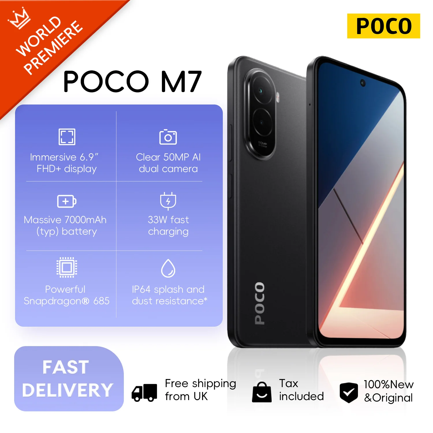 POCO M7 4G 6+128GB Global Version 6.9