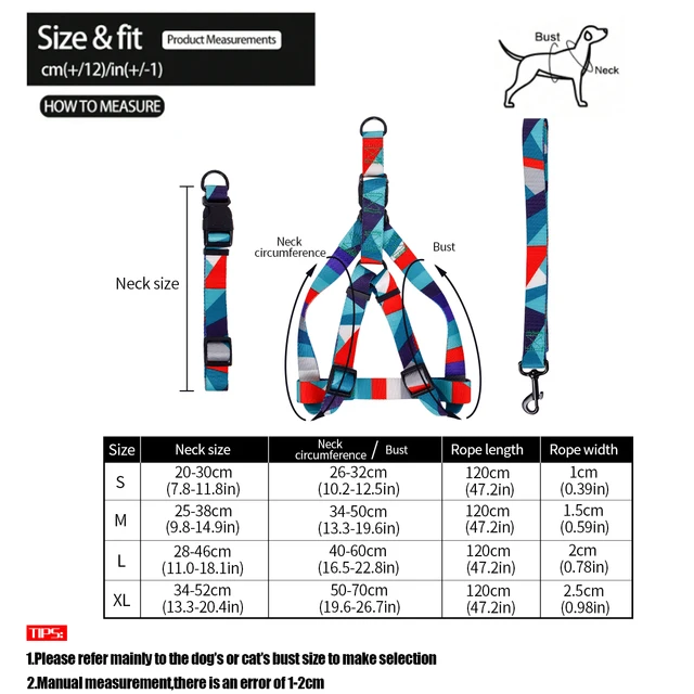 1PC Pet Abstract Chest And harness Set, Dog Webbing Leash, Dog Walking Leash, Dog Collar Three-piece Set 2