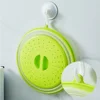 Microwave Splatter Cover Heating Folding Cover Silicone Fresh-keeping Cover Oil-proof Splash-proof Cover with Hook Cooking Lids 3