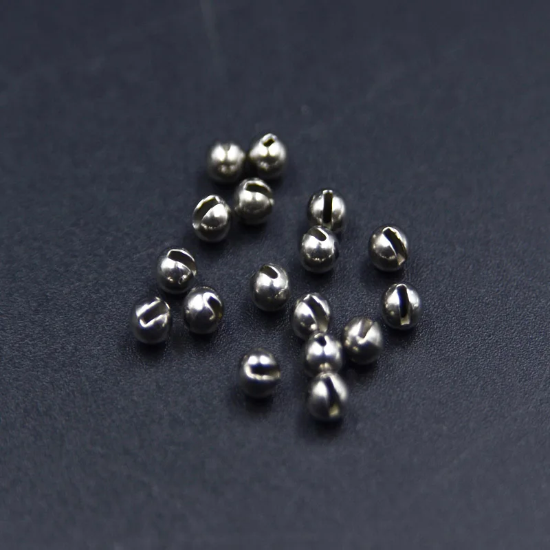 CONTEMPLATOR 20pcs 2.0mm-4.0mm Fly Tying Slotted Tungsten Beads Jig Style Flies Extra Sink Beadhead On Nymph Streamer Patterns