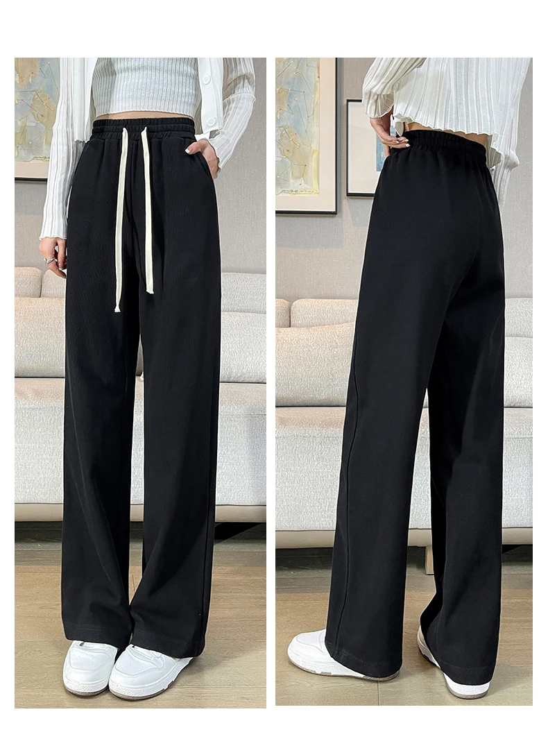 trousers for women Women Chic Office Wear Straight Pants Vintage High  Ladies Trousers Baggy Korean 2022 Spring/Summer/Autumn Wide Leg Female fashion clothing