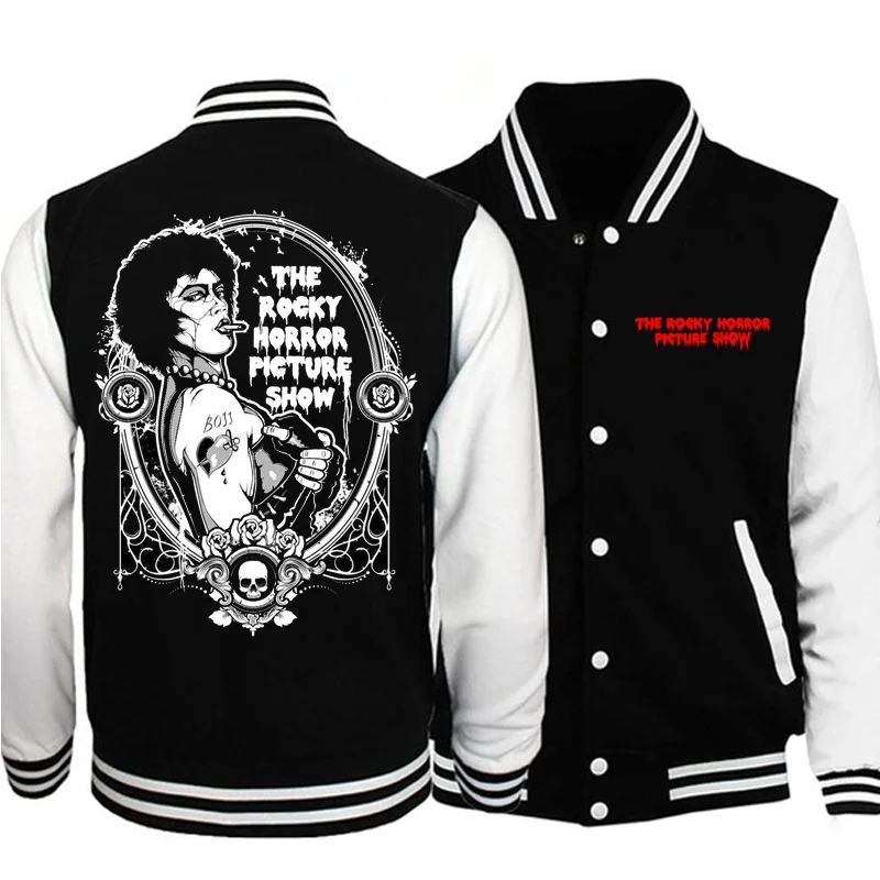 Die felsige Horror bild Show Print Baseball jacke Knopf jacke – Detail 2