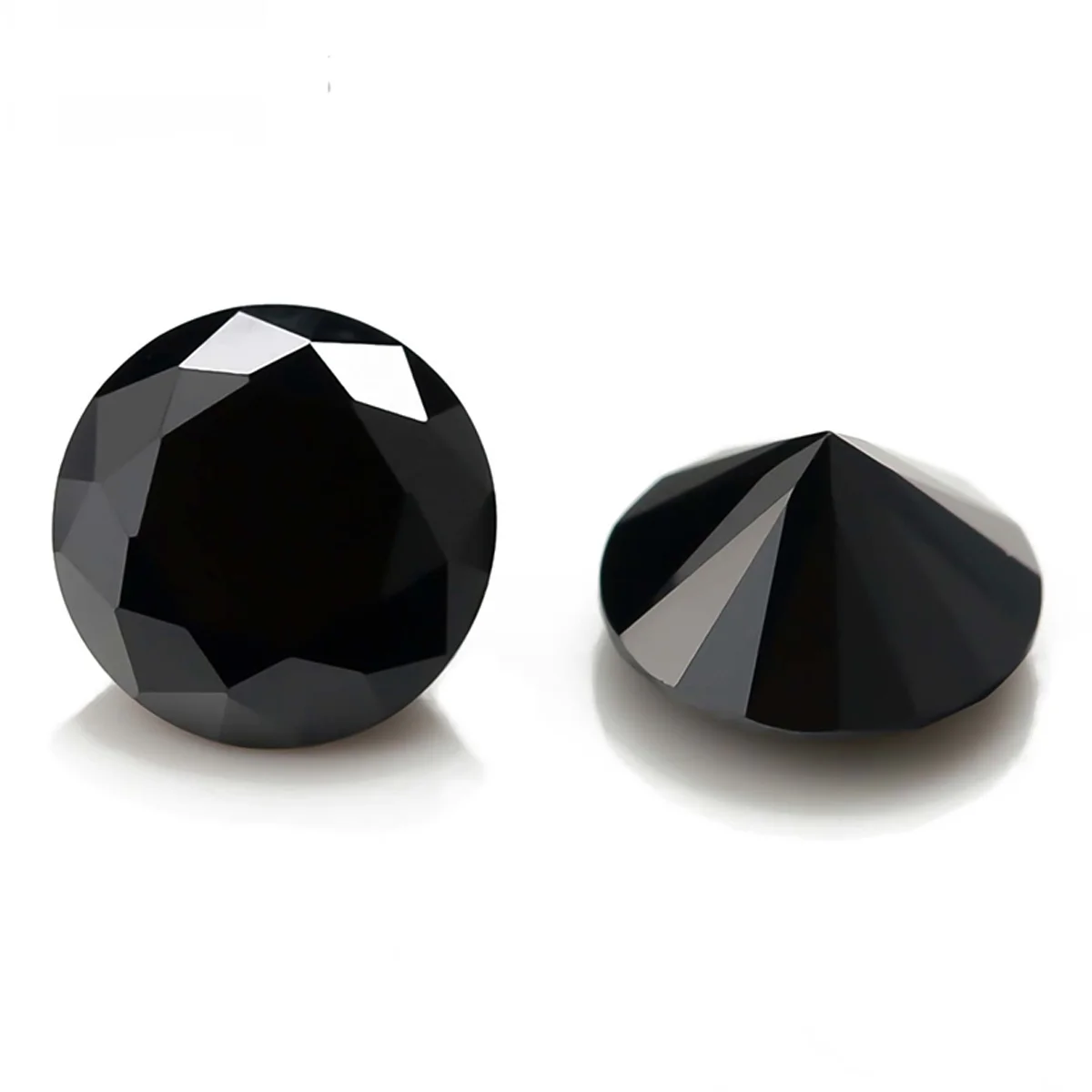 100% Real Round Black Moissanite Vvs1 Pietre Preziose Sciolte A Taglio Eccellente Pietra Moissanite Con Gra Pass Test