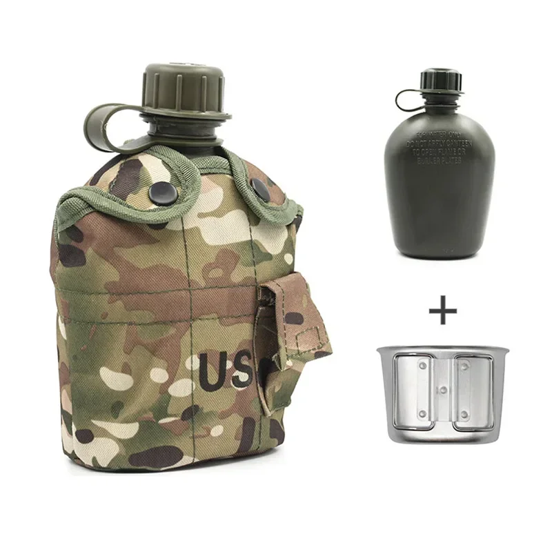 1LArmySoldierTacticalCanteensKettleforHikingMilitaryCamping
