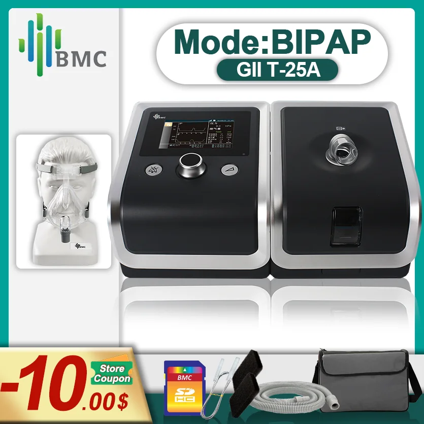 BMC-BPAP-GII-Auto-BiPAP-T-25A-Bi-Level-Schlafapnoe-COPD-Therapie-Auto-S ...