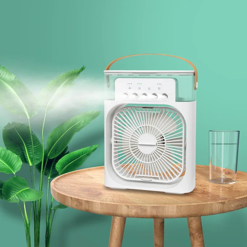 Portable 5-Hole Mist Fan USB Humidifier Multipurpose Desktop Air Cooler with Spray Function for Home Office Hotel & Outdoor Use